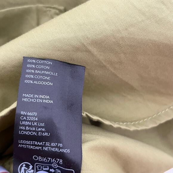 Anthropologie Maeve Women Bennet Button Down Shirt Small Green Side Slits Cotton - Picture 13 of 13